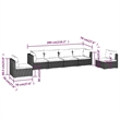 vidaXL 6 Piece Steel Garden Lounge Set in Red/Brown