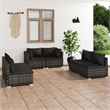 vidaXL 6 Piece Steel Garden Lounge Set in Gray