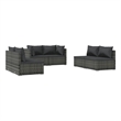 vidaXL 6 Piece Steel Garden Lounge Set in Gray