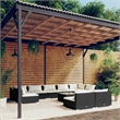 vidaXL Garden Lounge Set in Black/Cream