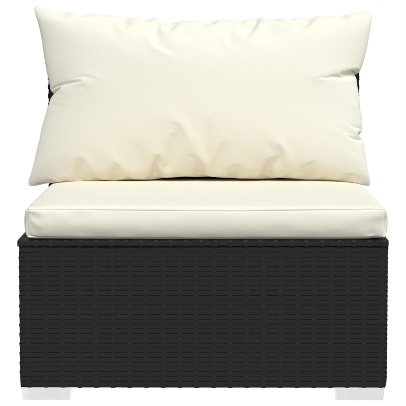 vidaXL Garden Lounge Set in Black/Cream