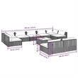 vidaXL Garden Lounge Set in Black/Cream