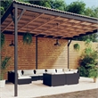 vidaXL 9 Piece Steel Small Garden Lounge Set in Black