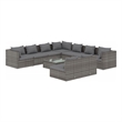 vidaXL 10 Piece Steel Garden Lounge Set in Gray