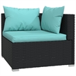 vidaXL Poly Rattan Garden Lounge Set in Black