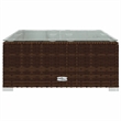 vidaXL Poly Rattan Garden Lounge Set in Red/Brown