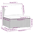 vidaXL Poly Rattan Garden Lounge Set in Red/Brown