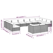 vidaXL Steel Garden Lounge Set in Brown
