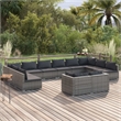 vidaXL Steel Garden Lounge Set in Gray/Anthracite