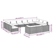 vidaXL Poly Rattan Large Garden Lounge Set in Brown