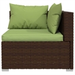 vidaXL 6 Piece Poly Rattan Large Garden Lounge Set in Green/Brown