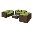 vidaXL 7 Piece Garden Lounge Set in Green/Brown