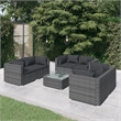 vidaXL 7 Piece Garden Lounge Set in Gray