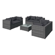 vidaXL 7 Piece Garden Lounge Set in Gray