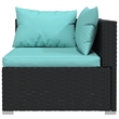 vidaXL 5 Piece Garden Lounge Set in Black/Blue