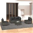 vidaXL 5 Piece Steel Garden Lounge Set in Gray