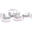 vidaXL 5 Piece Steel Garden Lounge Set in Gray