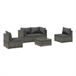 vidaXL 5 Piece Steel Garden Lounge Set in Gray