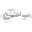 vidaXL 5 Piece Garden Lounge Set in Black