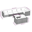 vidaXL 9 Piece Steel Small Garden Lounge Set in Gray