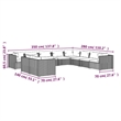 vidaXL Poly Rattan Garden Lounge Set in Brown
