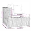 vidaXL Poly Rattan Garden Lounge Set in Brown