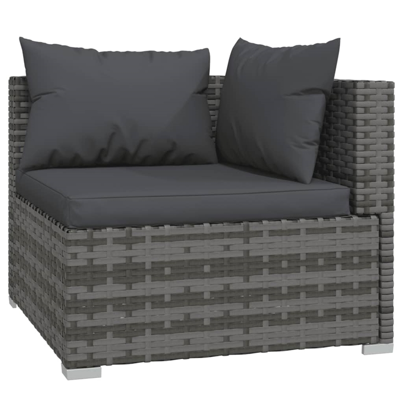 vidaXL 7 Piece Steel Garden Lounge Set in Gray