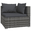 vidaXL 7 Piece Steel Garden Lounge Set in Gray