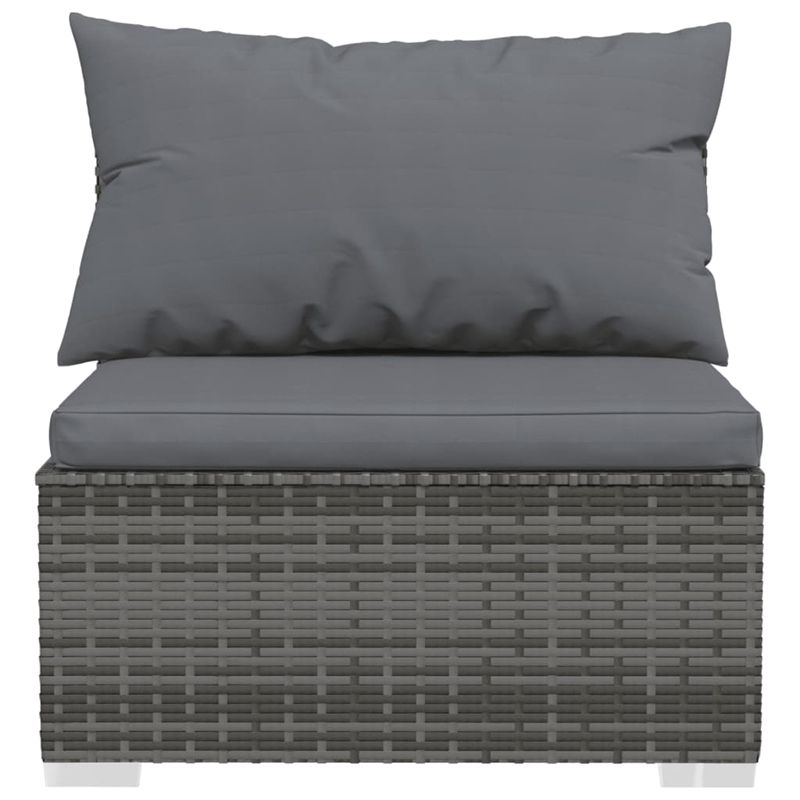 vidaXL 7 Piece Steel Garden Lounge Set in Gray