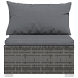 vidaXL 7 Piece Steel Garden Lounge Set in Gray