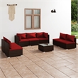 vidaXL 8 Piece Garden Lounge Set in Brown