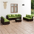 vidaXL 8 Piece Garden Lounge Set in Green/Brown