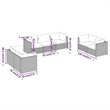 vidaXL 7 Piece Steel Garden Lounge Set in Gray