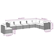 vidaXL Steel Garden Lounge Set in Green/Brown