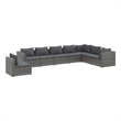 vidaXL 8 Piece Steel Garden Lounge Set in Gray