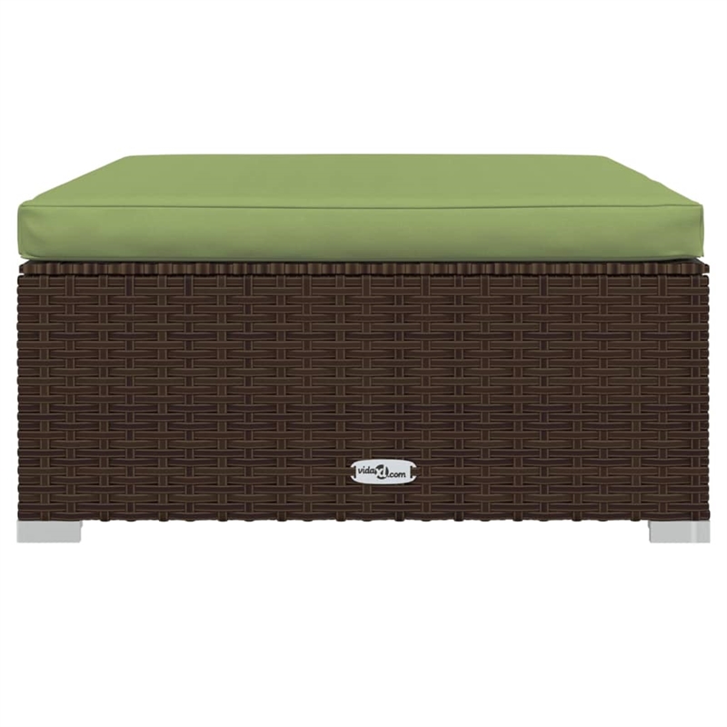 vidaXL Steel Small Garden Lounge Set in Brown