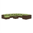vidaXL Steel Small Garden Lounge Set in Brown