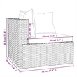 vidaXL 9 Piece Poly Rattan Garden Lounge Set in Brown