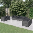 vidaXL 8 Piece Steel Garden Lounge Set in Gray