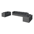vidaXL 8 Piece Steel Garden Lounge Set in Gray