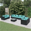 vidaXL Garden Lounge Set in Black