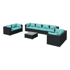 vidaXL Garden Lounge Set in Black