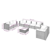 vidaXL 9 Piece Large Garden Lounge Set in Brown