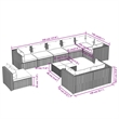 vidaXL 10 Piece Steel Garden Lounge Set in Gray