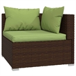 vidaXL 9 Piece Steel Garden Lounge Set in Brown