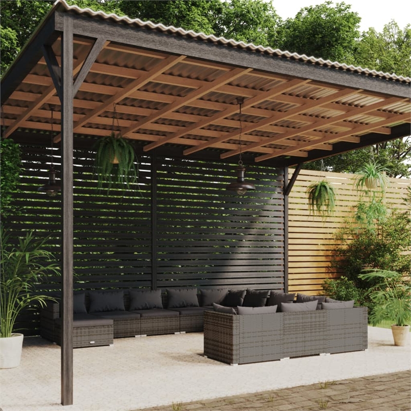 vidaXL 12 Piece Garden Lounge Set in Gray