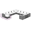 vidaXL 12 Piece Garden Lounge Set in Gray