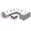 vidaXL 9 Piece Garden Lounge Set in Black