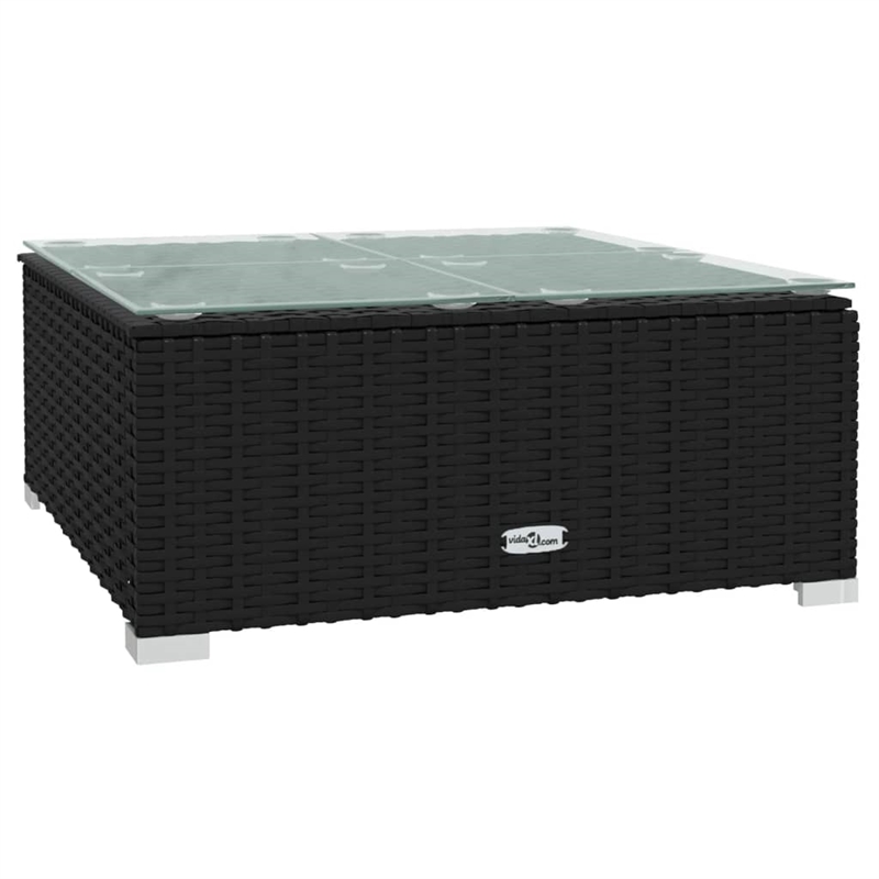 vidaXL Steel Large Garden Lounge Set in Black/Blue