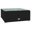 vidaXL Steel Large Garden Lounge Set in Black/Blue